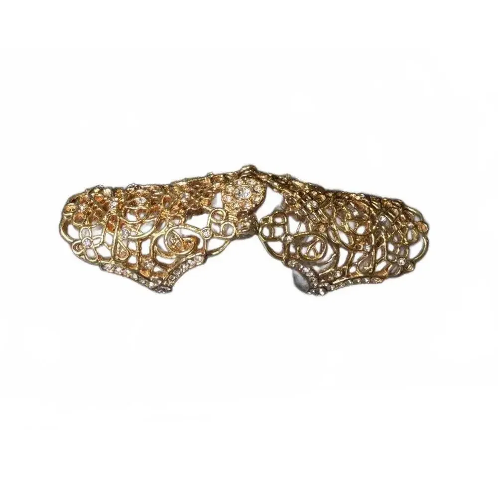 Gold Tone Filigree Ring Cuff